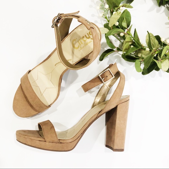 Sam Edelman Circus Abigail tan Suede Heel sz 9 - Picture 1 of 5
